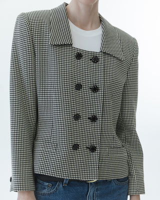 Vintage Houndstooth Jacket in Black and White