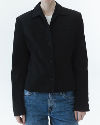 Minimalist Collared Jacket in Black