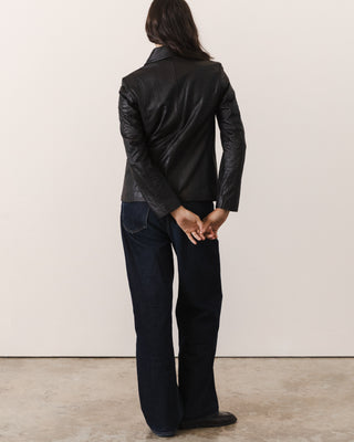 Dark Brown Croc Leather Jacket