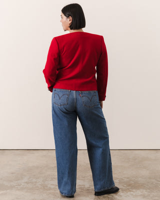Vintage Red and Black Wool Jacket