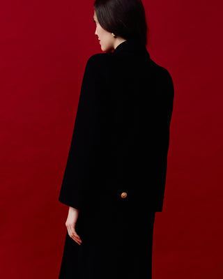 Structured Wool Coat in Black