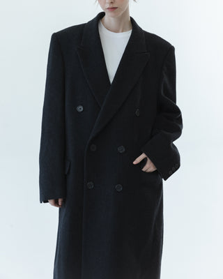 Cashmere Statement Coat in Dark Gray