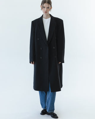 Cashmere Statement Coat in Dark Gray