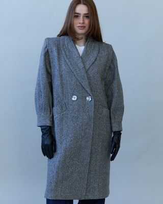 Vintage Wool Coat in Gray