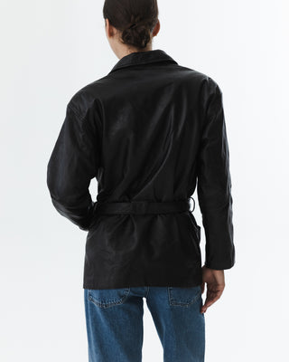 Black Vintage Leather Jacket