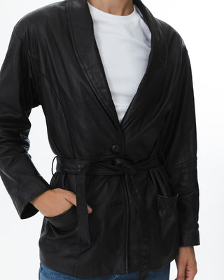 Black Vintage Leather Jacket