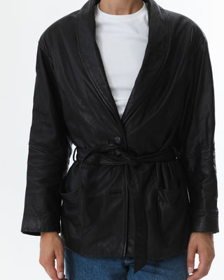 Black Vintage Leather Jacket