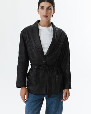 Black Vintage Leather Jacket