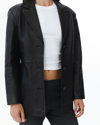 Genuine Leather Blazer