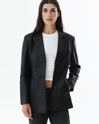 Genuine Leather Blazer