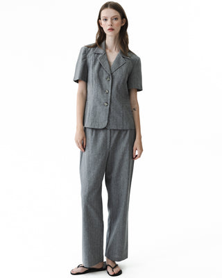 Minimalist Gray Pinstripe 2 pc. Set