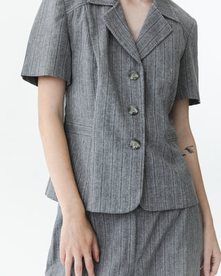 Minimalist Gray Pinstripe 2 pc. Set