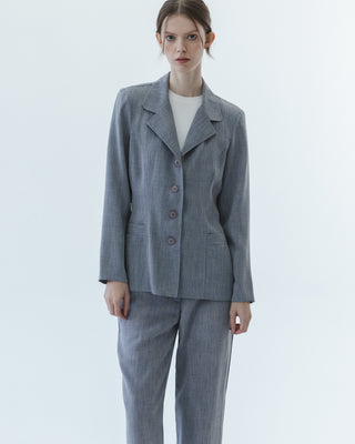 Slinky Minimalist Suit in Gray
