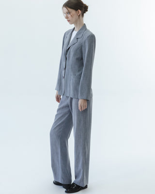 Slinky Minimalist Suit in Gray