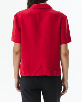 Soft 100% Silk Red Shirt
