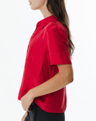 Soft 100% Silk Red Shirt