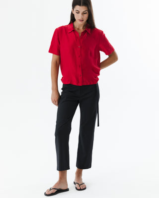 Soft 100% Silk Red Shirt