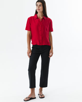 Soft 100% Silk Red Shirt