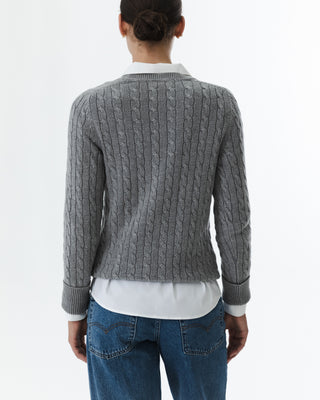 Vintage Minimalist Cable Knit Sweater