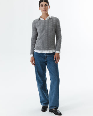 Vintage Minimalist Cable Knit Sweater