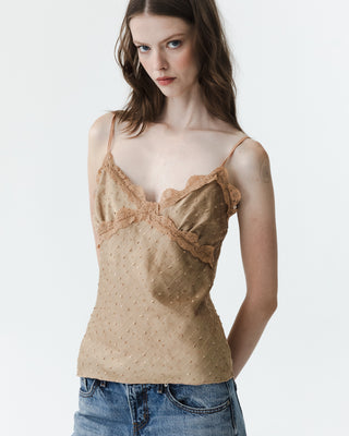 Y2K Tan Sequin Tank