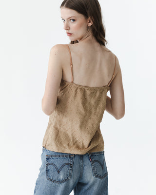 Y2K Tan Sequin Tank