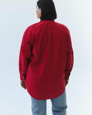 Cotton Button Down in Red