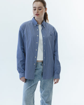 Classic Button Down in Blue and White Stripe