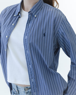 Classic Button Down in Blue and White Stripe
