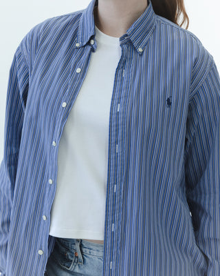 Classic Button Down in Blue and White Stripe