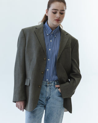 Classic Button Down in Blue and White Stripe