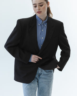 Classic Button Down in Blue and White Stripe