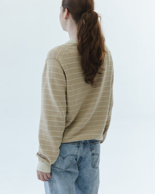 Tommy Hilfiger Cotton Sweater in Tan Stripe