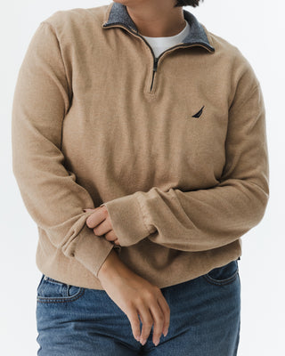 Tan Soft Half-Zip Pullover