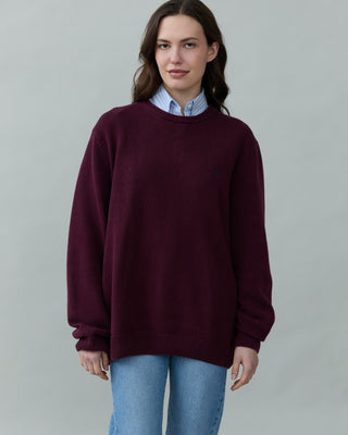 Cotton Sweater in Burgundy