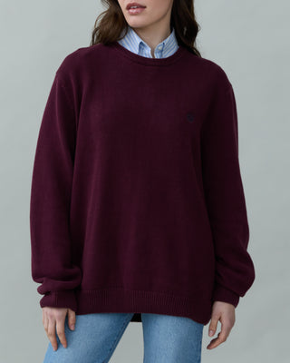Cotton Sweater in Burgundy