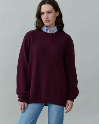 Cotton Sweater in Burgundy