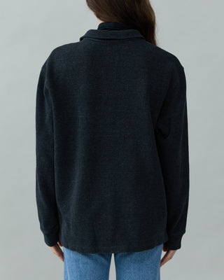 Dark Gray Soft Polo Sweater