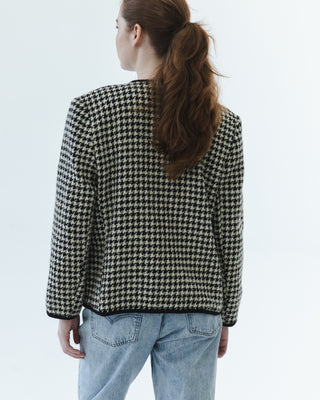 Houndstooth Cardigan in Black and White