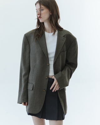 Oscar de la Renta Blazer in Multi Color Plaid