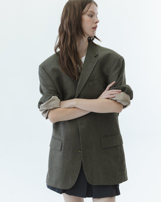 Oscar de la Renta Blazer in Multi Color Plaid