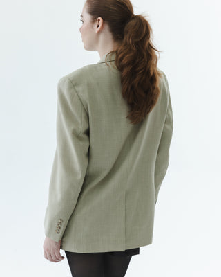 Linen Blend Light Beige Blazer