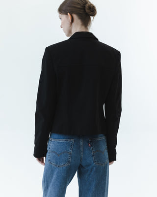 Minimalist Collared Jacket in Black