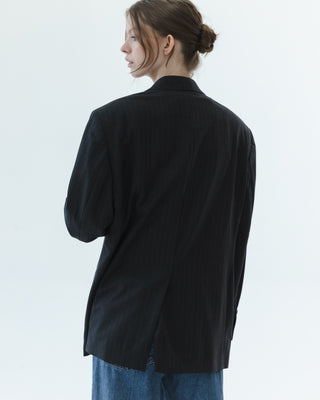 Wool Blazer in Charcoal Gray