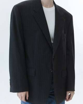 Wool Blazer in Charcoal Gray