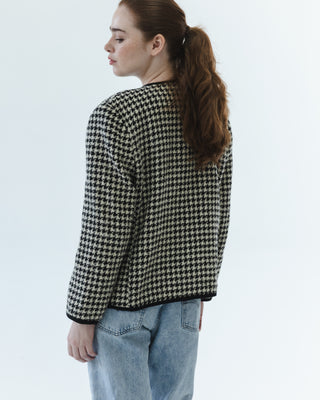 Houndstooth Cardigan in Black and White
