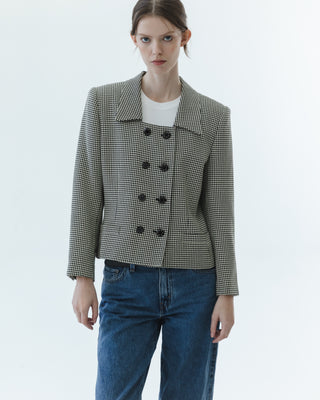 Vintage Houndstooth Jacket in Black and White