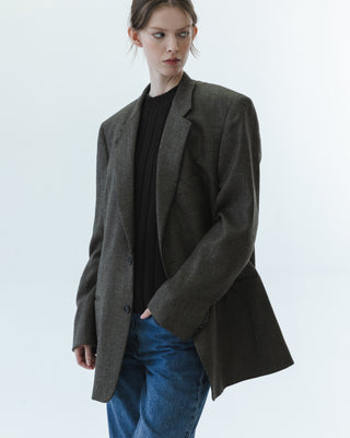 Vintage Wool Ribbed Sweater in Brown